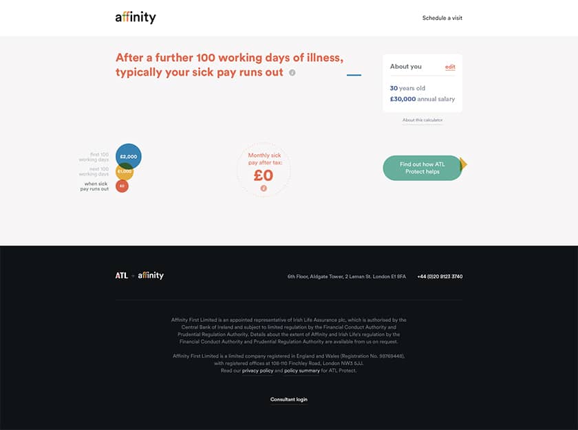 Showing the impact of falling sick