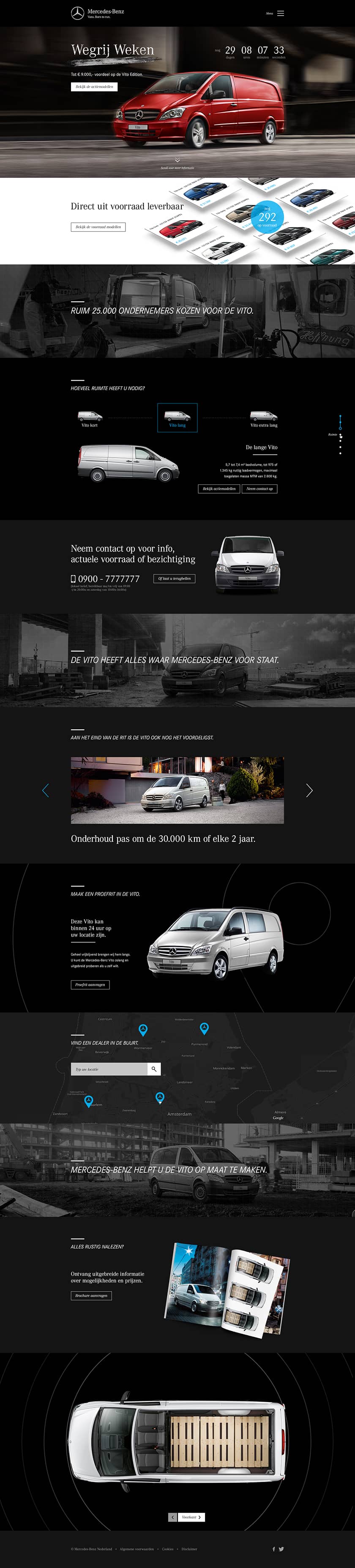 Landing page for a national campaign