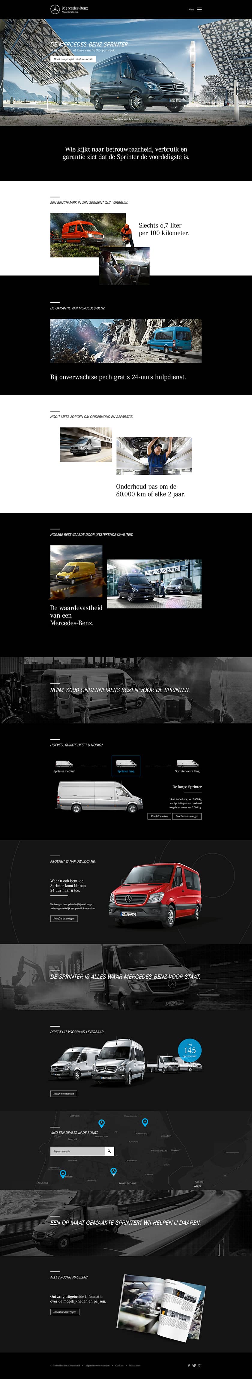 et a Mercedes-Benz Sprinter delivered for a test drive