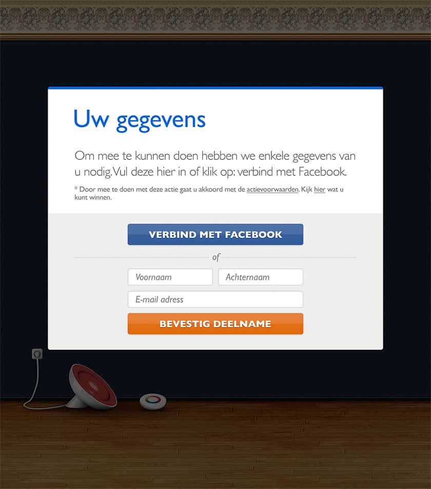 Sign up with Facebook or email