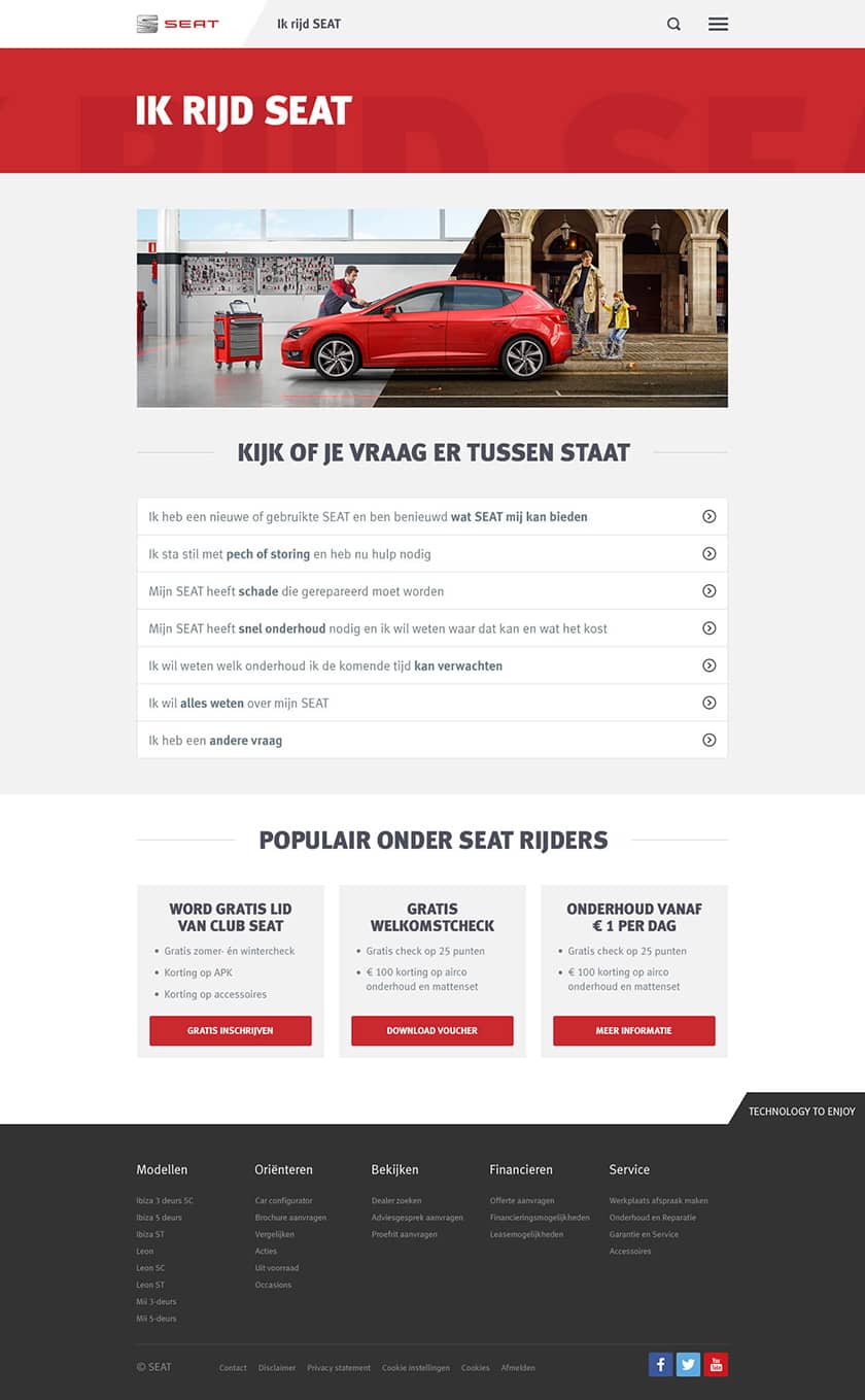 Find what you are looking for if you already drive a SEAT